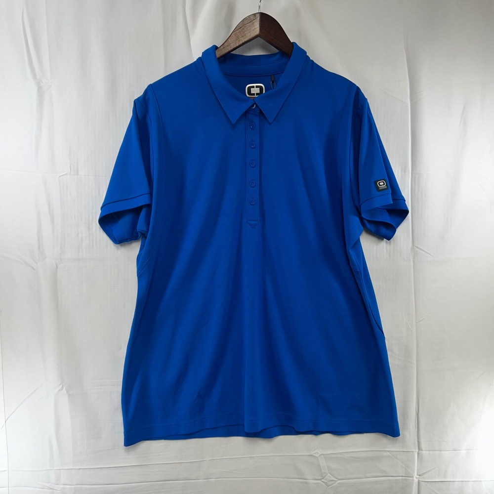 OGIO Polo Shirt Women 2XL Blue Short Sleeve Performance Activewear NWT